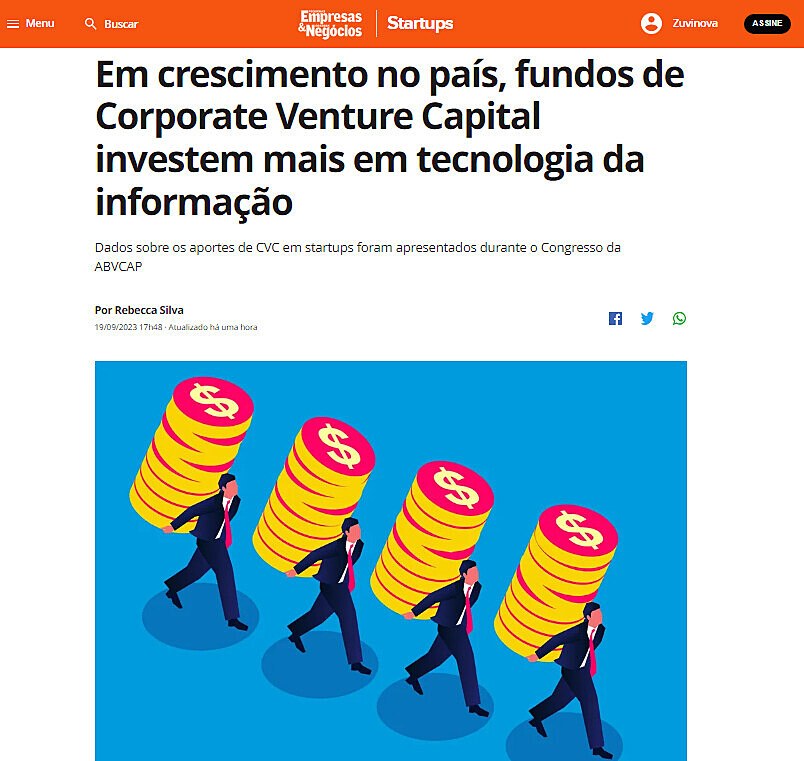Em crescimento no pas, fundos de Corporate Venture Capital investem mais em tecnologia da informao